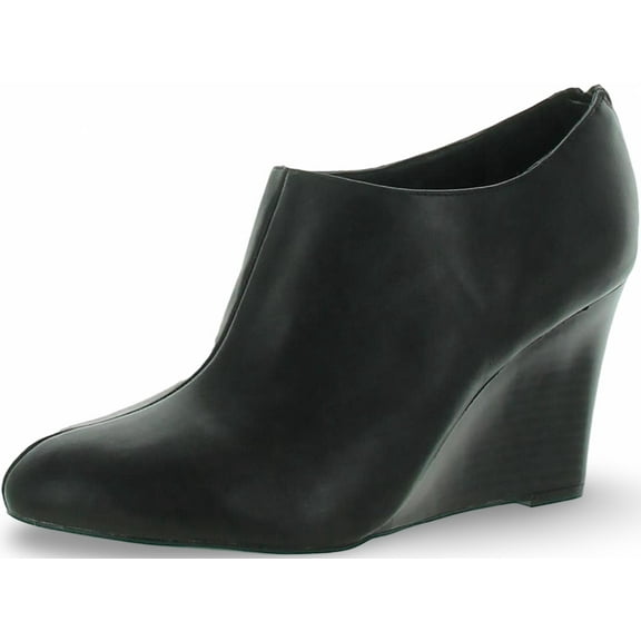 Naturalizer Womens Ella Wedge Boot Black Leather 6M