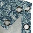 thumbnail image 4 of Ambesonne Vintage Blue Grommet Curtain, Eastern Paisley, 50" x 108", Dark Blue Teal and White, 4 of 6