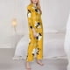 thumbnail image 3 of Balery Cute Bee Butterfly Yelllow Conjunto de Pijama con Estampado para Mujer, Conjunto de Dos Piezas con Manga Larga, Ropa de Dormir Suave con Bolsillos, Pijamas Cómodos-Medium, 3 of 7