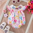 thumbnail image 2 of Outfit Cute Letter Embroider Ruffle Sleeveless Romper Bodysuit Girl Clothes for 3-6 Months, 2 of 9