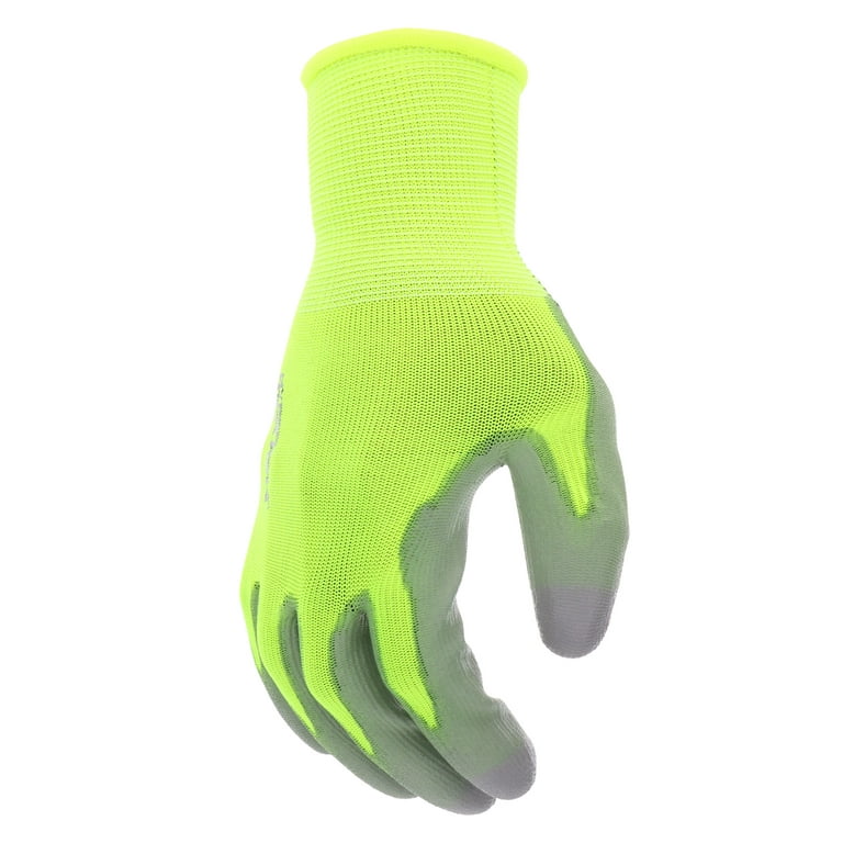 Hardy Touchscreen Hi-Vis Polyurethane Coated Work Gloves Medium 64474