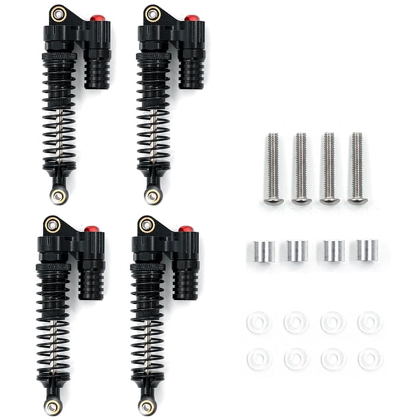 Amortiguador 4 piezas Reemplazo de aleación de aluminio de amortiguador para 1/10 Axial SCX10 90046 RC4WD D90 KM2 RC Car Romacci Amortiguador