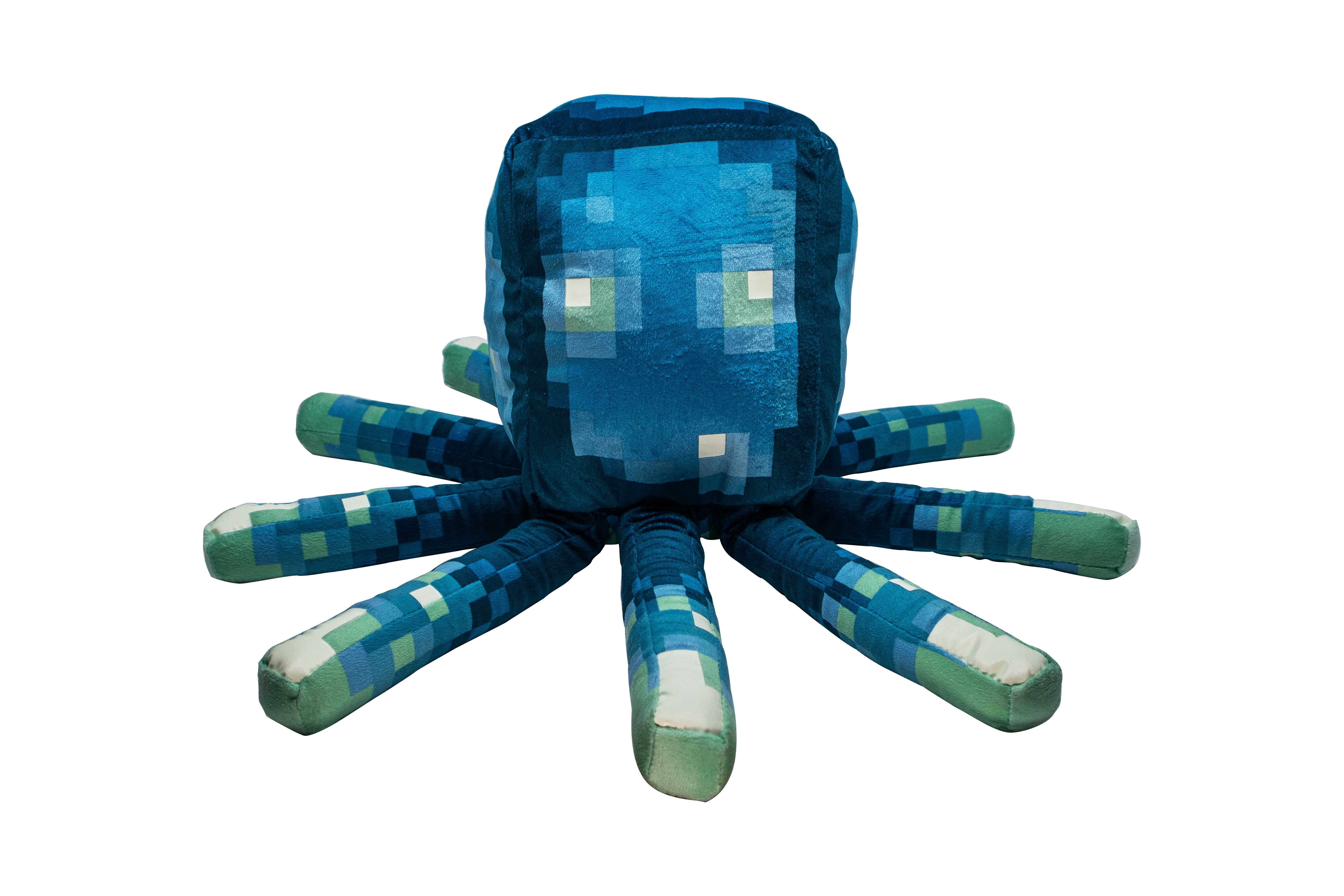 Minecraft Squid Kids Bedding Plush Cuddle and Decorative Glow In The Dark Pillow Buddy, Microfiber, Blue, Mojang, Gaming Bedding