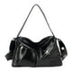 thumbnail image 2 of Bolso de hombro para mujer, de piel sintética, moderno, portátil, con cierre de cremallera Negro, 2 of 8