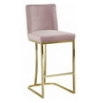 thumbnail image 1 of Meridian Furniture Heidi Modern Contemporary Velvet Counter Stool, Pink, 1 of 4