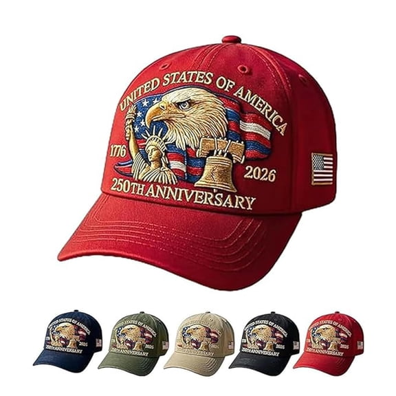 United States 250th Anniversary Celebration Hat, Adjustable Retro Patriotic Cap for Men Women