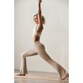 thumbnail image 4 of Pantalones de yoga de cintura alta UEU Flare V Crossover Khaki XS, 4 of 5