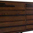 thumbnail image 5 of Walker Edison 60” Contemporary Solid Wood 6-Drawer Dresser, Walnut, 5 of 15