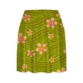 thumbnail image 5 of ZZwxWA Pants Women Wide Leg Trendy Flowy Sports Striped Floral Cute Summer Beach Party Leisure Elastic Bottoming Tie-Dye Print Skirt Pants Mid Waist Trousers Green S, 5 of 5