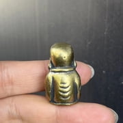 Tibet monk Pocket Buddha small statue,Brass Buddha Idol Shakyamuni Feng Shui Zen Buddhism Buddhist Gifts Meditation Zen,Car Art Wealth decor