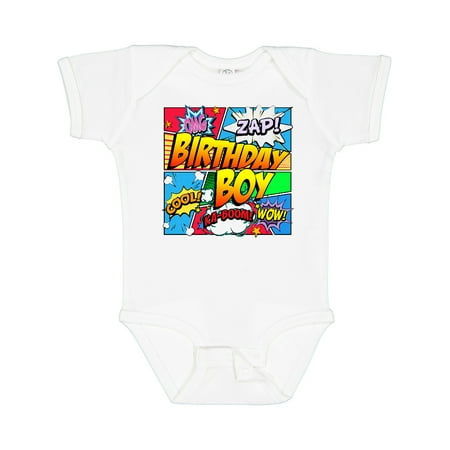 

Inktastic Birthday Boy Comic Book Gift Baby Boy Bodysuit