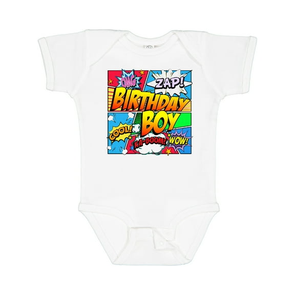 Inktastic Birthday Boy Comic Book Boys Baby Bodysuit
