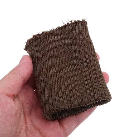 LOLIPPYY 1Pair Coffee Knit Cuff Sleeve for Jacket Stretch Ribbing Tubular Replacement for Sewing DIY Repair