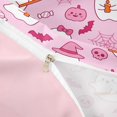 thumbnail image 3 of Homewish Halloween Cute Pink Ghost Twin Duvet Cover for Girls, Candy Bat Pumpkin Twin Bedding, Blush Magenta, Pink Reversible 2 Pieces, 1 Duvet Cover and 1 Pillowcase, 3 of 5