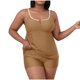 thumbnail image 4 of Traje de baño tankini de dos piezas para mujer, informal, de gran tamaño, de color liso, con parte superior dividida y acolchado en el pecho. Traje de baño tankini para mujer. Traje de baño de dos pie, 4 of 7