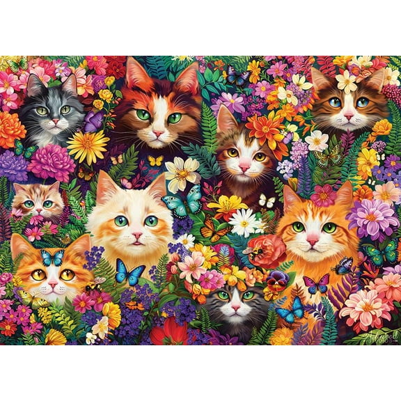 Blooming Whiskers Jigsaw Puzzles