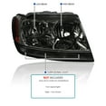 thumbnail image 3 of Spec-D Tuning Smoke Replacement Headlights Compatible with 1999-2004 Jeep Grand Cherokee Left + Right Pair Head Lights Lamps Assembly, 3 of 6