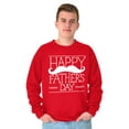 thumbnail image 4 of Happy Father's Day Dad Mustache Men's Big & Tall Crewneck Sweatshirt Brisco Brands 2X, 4 of 5