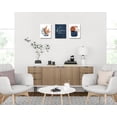 thumbnail image 3 of Pigort Wall Art for Living Room Blue and Terracotta Abstract Canvas Wall Art Set Burnt Orange Botanical Tropical Plants Picture Wall Decor for Home (8'' x 10'' x 3 Panel), 3 of 4