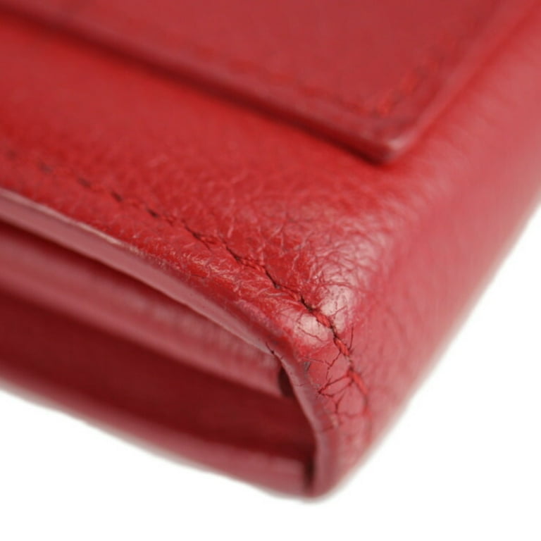 Authenticated Used LOUIS VUITTON Louis Vuitton Portefeuille Lock Me Long  Wallet M61277 Leather Ruby 