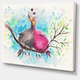thumbnail image 2 of Two Birds in Love on Branch - Abstract Canvas Art Print, 2 of 3