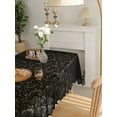 thumbnail image 5 of Black French Lace Tablecloth With Phoenix Tail Pattern For Living Room And Dining Table Decoration, 5 of 7