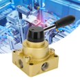 thumbnail image 1 of ANGGREK 3 Position 4 Way Lever Hand Valve, Lever Hand Valve 3 Position 4 Way Pneumatic Air Control Switch Equipment HV‑04,Pneumatic Lever Hand Valve, 1 of 8