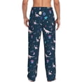 thumbnail image 3 of Goofa Space Dinosaur Printed Soft Pajama Pants for Men, Wide Leg Comfy Casual Lounge Yoga Pants-X-Large, 3 of 9