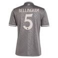 thumbnail image 3 of Men's adidas Originals Jude Bellingham Charcoal Real Madrid 2024/25 Third Replica Player Jersey, 3 of 3