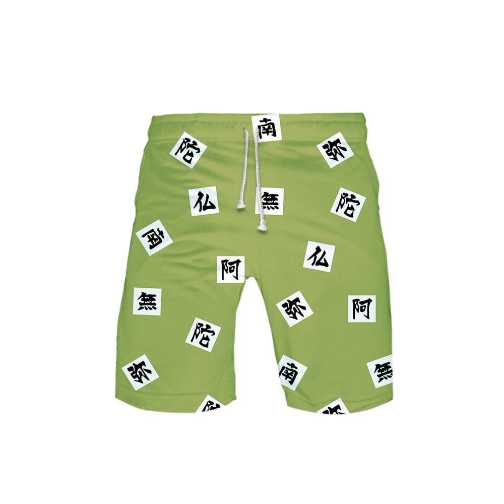 Graphic Print Japanese Manga Shorts 