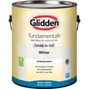 Glidden Fundamentals Grab-N-Go White Semi-Gloss Interior Paint, 1 Gallon