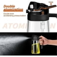 thumbnail image 2 of Food-grade Oil Dispenser, 2 in 1 Oil Sprayer for Cooking, 17oz/500ml Glass Oil Spray Bottle with Pourer, Salad, Frying, BBQ (Black), 2 of 5