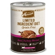 Angle View: Merrick Limited Ingredient Diet 39003 Grain-Free All Life Stages Real Turkey Recipe Natural Dog Food 12.7 oz Can