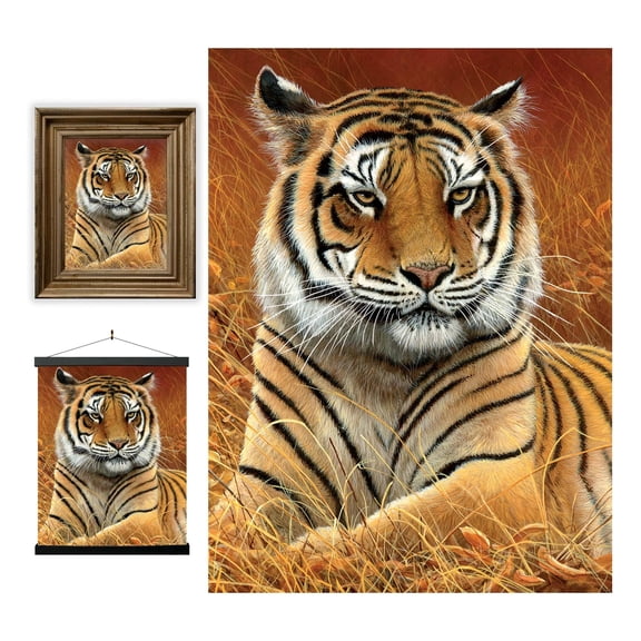 3D LiveLife Lenticular Wall Art – Aloof by Deluxebase – Unframed 3D Tiger Poster, Perfect Wall Decor