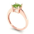 thumbnail image 2 of 1.5 ct Cushion Cut Natural Peridot Solitaire Engagement Ring for Women in 18K Rose Gold, 2 of 5
