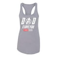 thumbnail image 2 of Wild Bobby, Dad I Love You 3000 Endgame Superhero Gift Idea, Father's Day, Women Racerback Tank Top, Heather Grey, Large, 2 of 4