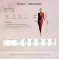 thumbnail image 6 of TiaoBug Womens Full Body Gymnastics Leotard Long Sleeve Skating Bodysuit Unitard Ballet Dance Jumpsuit Hot Pink XXL, 6 of 6