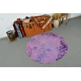 thumbnail image 3 of Turkish Rug, Round Rug, Vintage Rug, Accent Rug, Anatolian Rugs, Rugs For Kitchen, 4x4 ft Purple Rug, Overdyed Rugs, Entryway Rug, 13268, 3 of 10