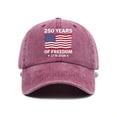 thumbnail image 5 of WUANDIXFA Womens Baseball Hat 250 Anniversary USA Hat Adjustable 250 Year American Anniversary Hat, Retro Embroidered Cap for Men Women Gifts Wine,One Size, 5 of 5