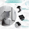 thumbnail image 6 of 20 Inche Black Towel Bars for Bathroom Wall Mounted, Matte Black Bath Towel Racks Stainless Steel Total-22” Towel Rails for Kitchen Cabinet Towel Holder Towel Hanger Towel Rods, A8804MB-5P1, 6 of 8
