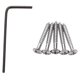 thumbnail image 2 of Puente de guitarra Hardtail para cuerpo eléctrico de 6 cuerdas, piezas plateadas, plateadas, 2 of 5