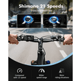 thumbnail image 5 of Qlife Racer 27.5 Inch Electric Bicycle for Adults, Full Suspension 21-Speed Mountain Ebike with More Than 1200W 28MPH Brushless Motor,(Black) with Phonebag, 5 of 7
