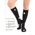 thumbnail image 3 of MUK LUKS Women's Wide Width Compression Nylon Knee-High Socks, 3-Pack, Shoe Size 6-10, 3 of 5