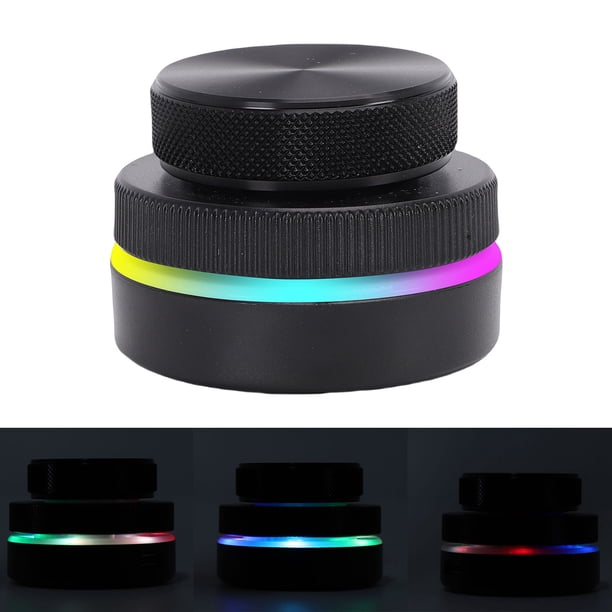 Perilla Perilla Giratoria Personalizada Con Luz RGB Perillas Dobles Controlador De Volumen De Página 2.4G BT Soporte De Conexión USB C Para Negro
