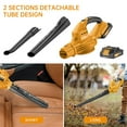 thumbnail image 4 of Cordless Leaf Blower, 20V Handheld Electric Leaf Blowers with 2 x Battery & Charger, 2 Speed Mode, 320CFM 165MPH, Lightweight Battery Powered Leaf Blowers for Leaf/Snow/Dust Blowing, Yellow, 4 of 7