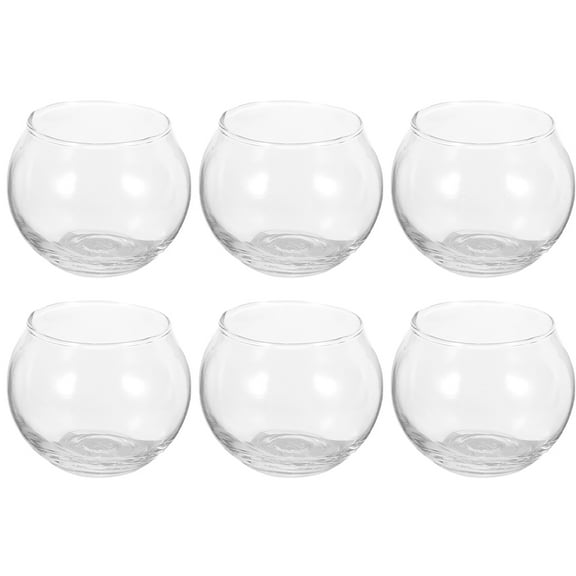 HEMOTON Transparent Glass Candle Holder for Drink Decor Adds Elegance to Home Perfect for Tabletop 6pcs