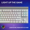 thumbnail image 6 of Logitech G515 TKL Wired Low Profile Gaming Keyboard, Fully Customizable RGB, Tactile/Brown Switches, White, 6 of 9