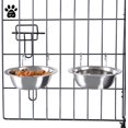 thumbnail image 3 of AURORA TRADE Hanging Non-Slip Stainless Steel Pet Bowl Mounted for Pets (2 Pack), 3 of 6