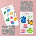 thumbnail image 3 of 2Pcs Tea Tools Cutting Dies Afternoon Tea Embossing Stencils Tea Cup Teapot Decorations Template for Tea Time Theme Card Scrapbooking and DIY Craft Album Paper Card Decor Mixed Color DIY, 3 of 7