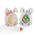 thumbnail image 1 of Lksixu 10 Pcs Easter Treat Boxes, Rabbit Egg Shaped Cardboard Boxes with Clear Window, Easter Decorative Egg Container Cookie Gandy Holder Biscuit Storage Case Party Favors for Kids Holiday Spring, 1 of 1